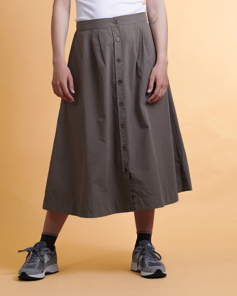 POPLIN WOMEN'S SKIRT MOSSY BARK - RES-RES