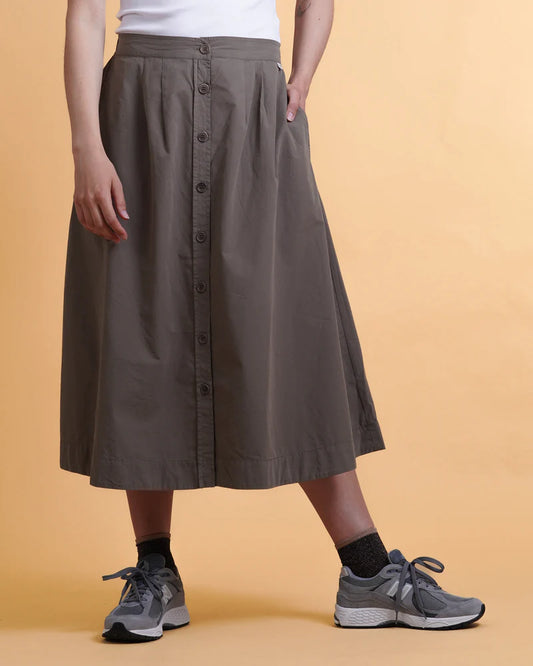 POPLIN WOMEN'S SKIRT MOSSY BARK - RES-RES