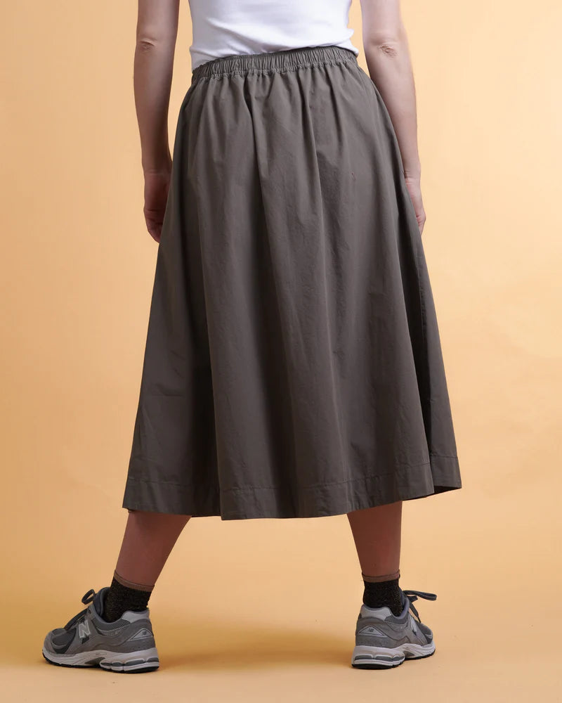 POPLIN WOMEN'S SKIRT MOSSY BARK - RES-RES