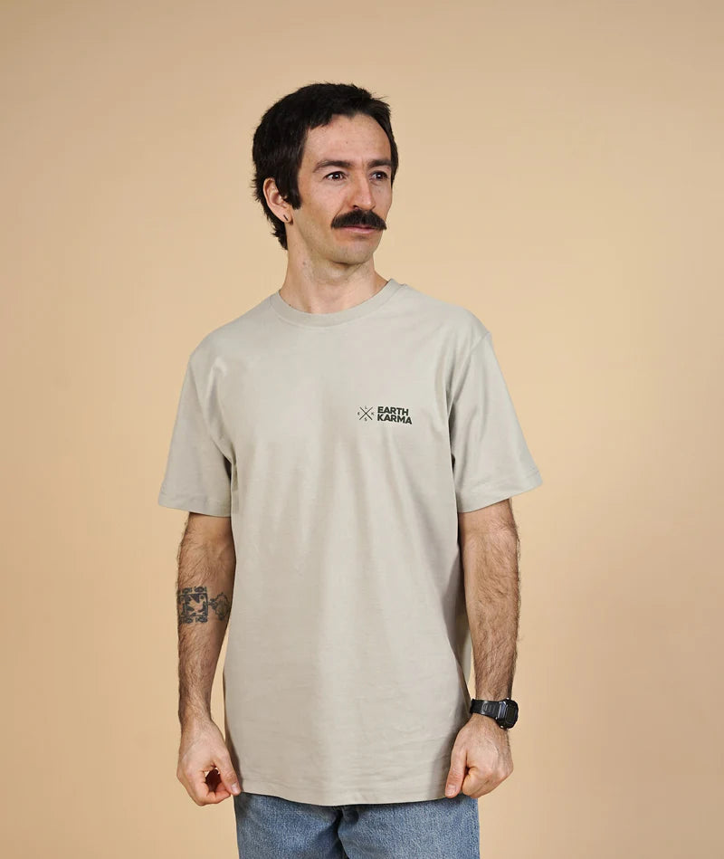 EARTH KARMA BRUSHED T-SHIRT SAND STONE - RES-RES