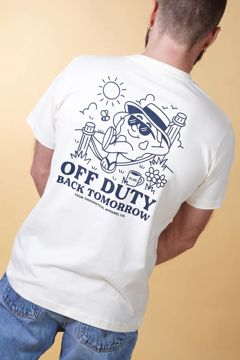 OFF DUTY BP MEN'S BRUSHED T-SHIRT OFF WHITE - RES-RES