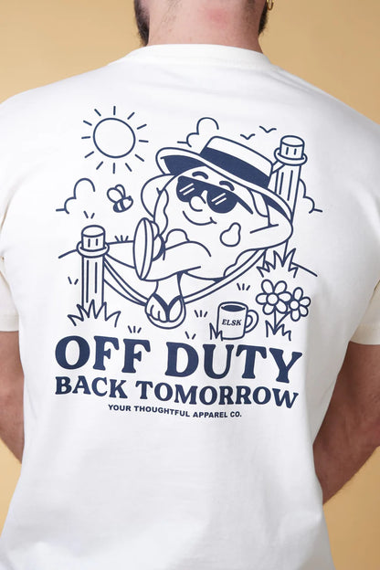 OFF DUTY BP MEN'S BRUSHED T-SHIRT OFF WHITE - RES-RES