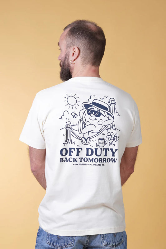 OFF DUTY BP MEN'S BRUSHED T-SHIRT OFF WHITE - RES-RES