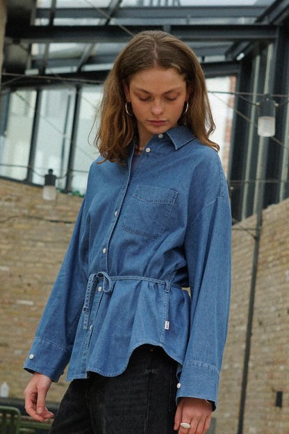 Chambray Women's Shirt /Nineties Blue