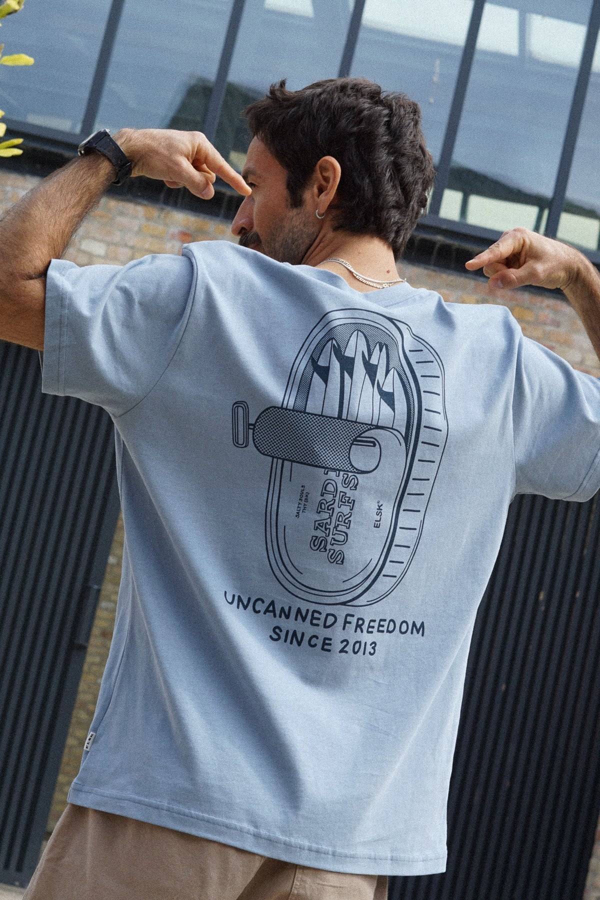 FREEDOM BP MEN'S BRUSHED T-SHIRT/Dusty Blue - RES-RES