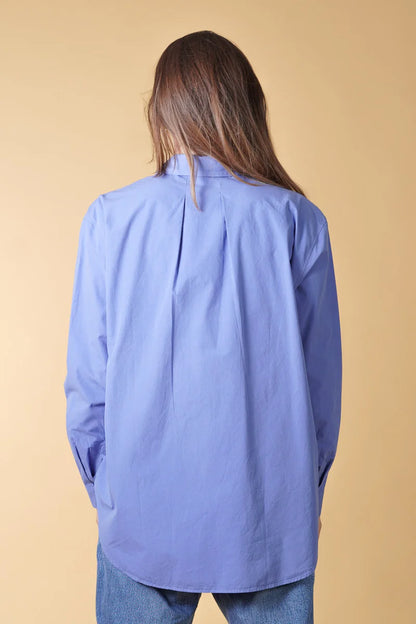 POPLIN WOMEN'S SHIRT GLACIER BLUE - RES-RES