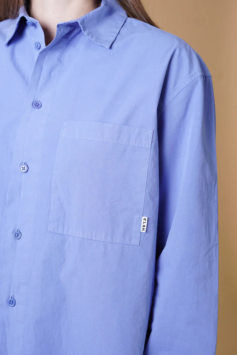 POPLIN WOMEN'S SHIRT GLACIER BLUE - RES-RES