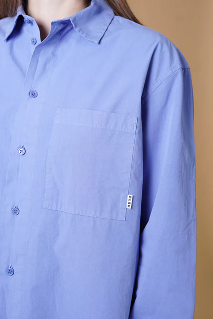 POPLIN WOMEN'S SHIRT GLACIER BLUE - RES-RES