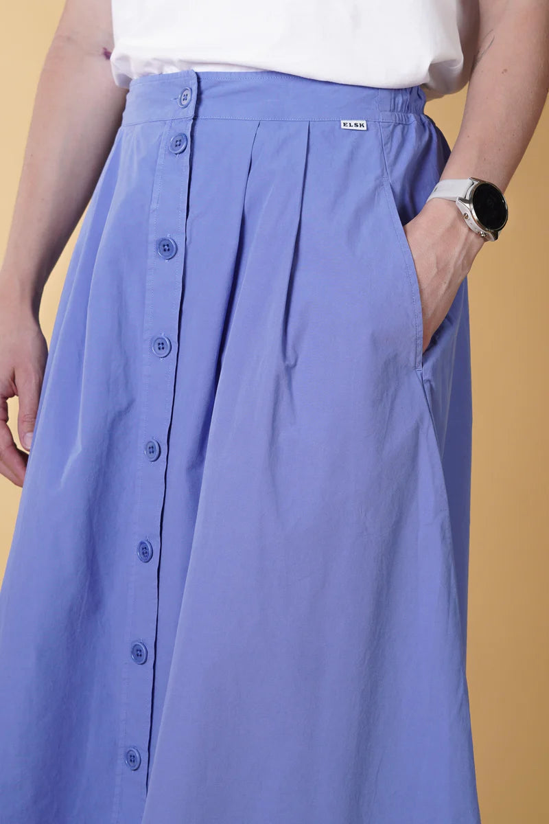 POPLIN WOMEN'S SKIRT GLAICER BLUE - RES-RES