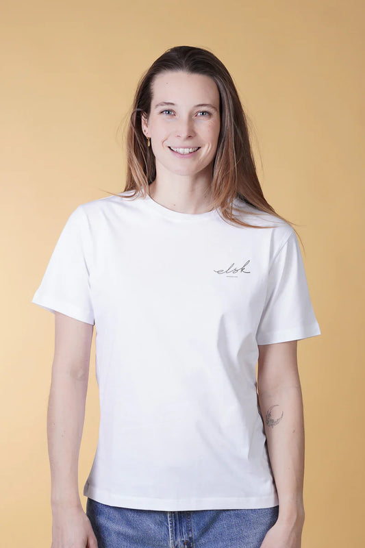 SIGNED BASIC WOMEN'S CLASSIC T-SHIRT OPTIC WHITE - RES-RES