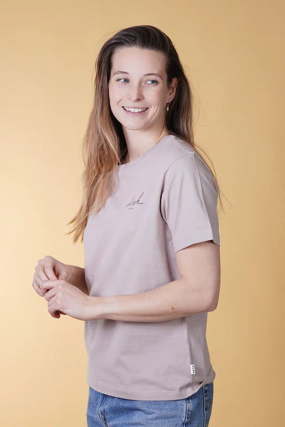 SIGNED BASIC WOMEN'S CLASSIC T-SHIRT ASH ROSE - RES-RES