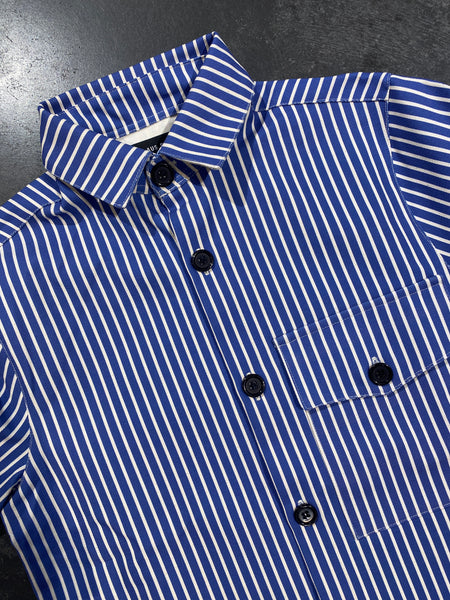 Made In Denmark Striped Overshirt (Blue/White) - Klaus Samsøe
