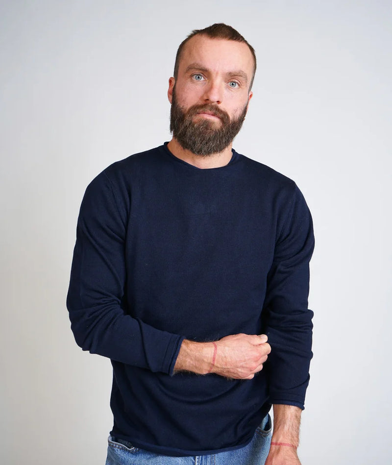 Lønnerup Mens Knit Double Knitted (Navy) - ELSK