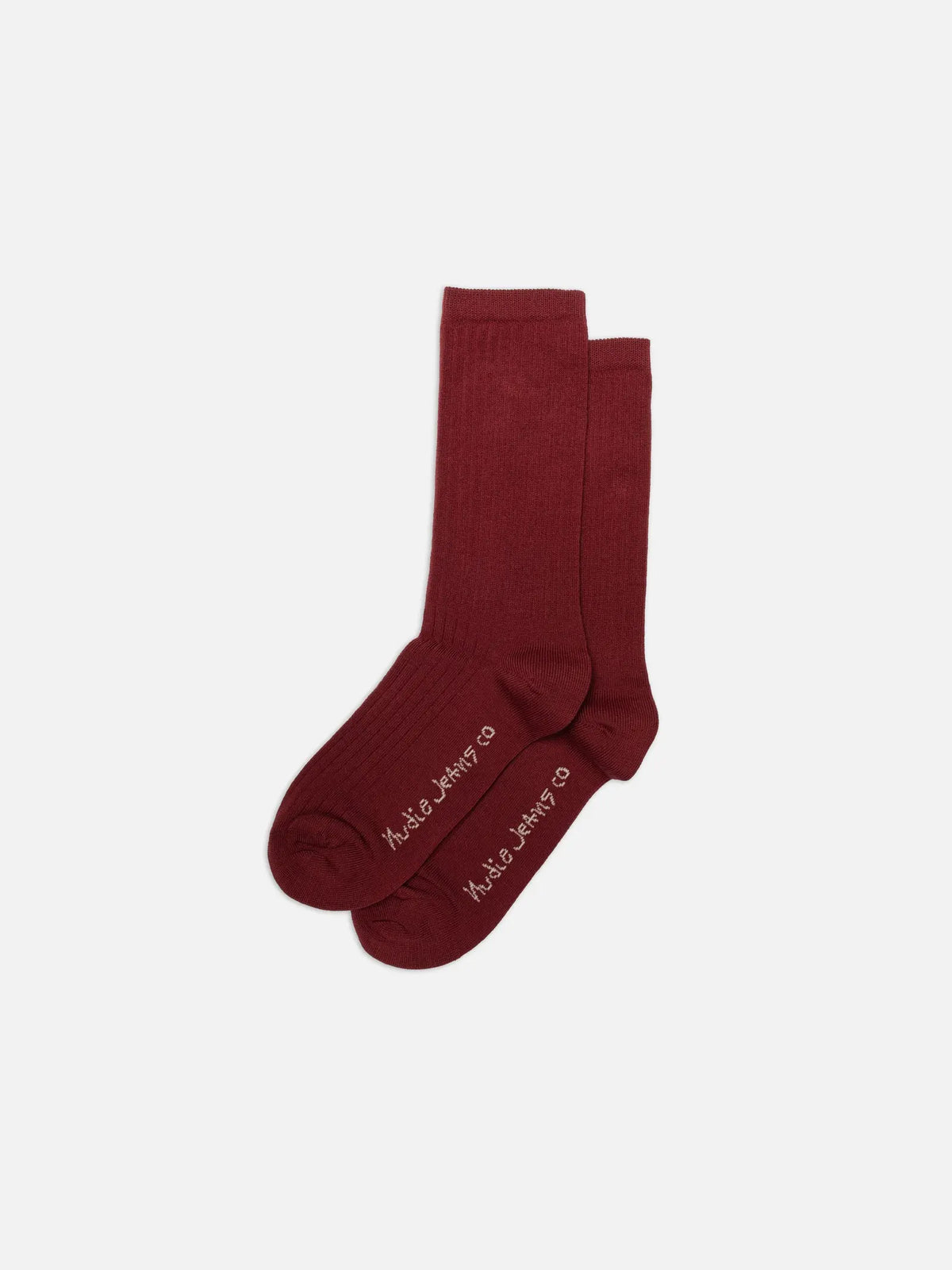 Women Cotton Ribbed Sock /Burgundy