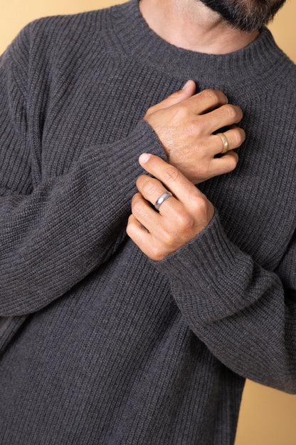 Roundneck Mens Recycled Wool Knit /Earth Taupe