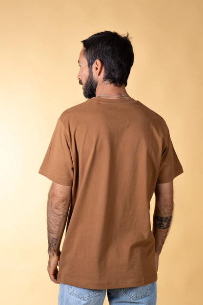 Calm Down CH Mens Brushed T-Shirt /Hazel Brown