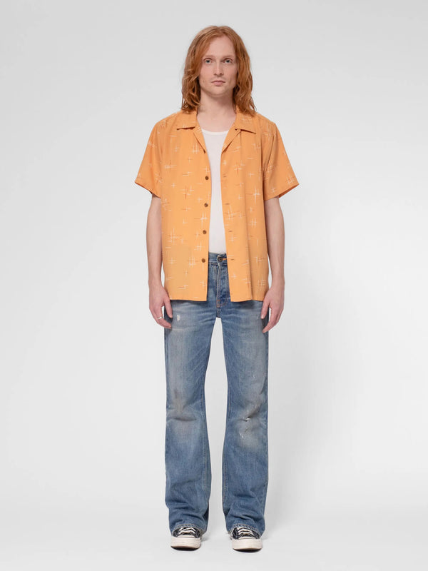 Arvid 50s Hawaii Shirt (Ochre) - Nudie Jeans