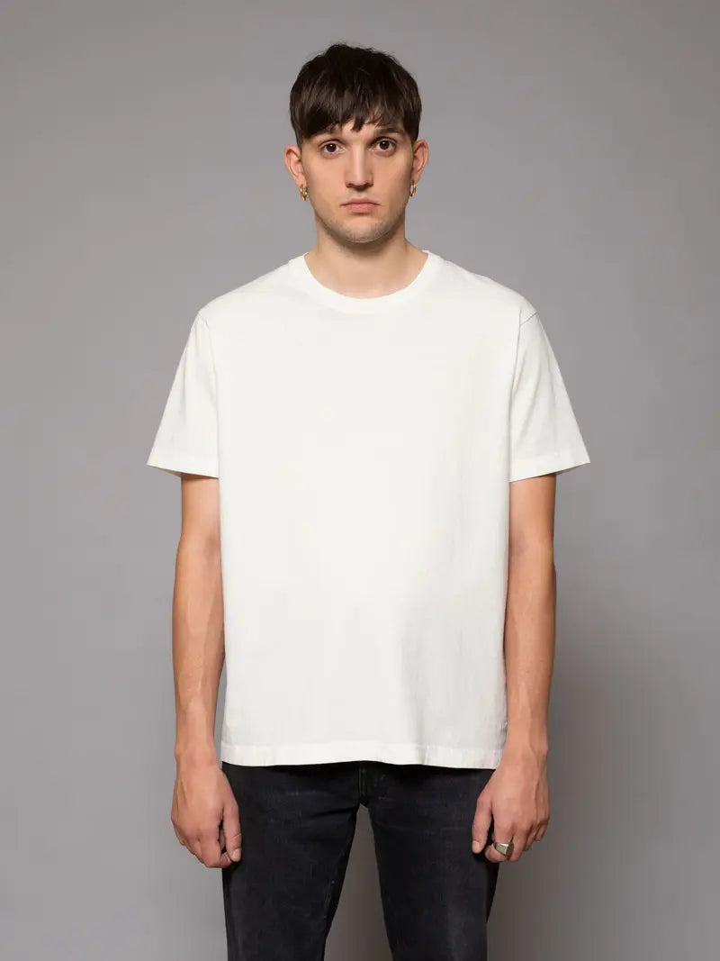 Uno T-shirt Chalk White - Nudie Jeans - RES-RES