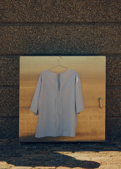 Stillesol Cotton Tee /Sky Stripe