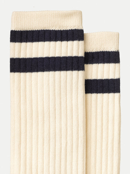 Amundsson Sportssokker (Offwhite/Navy) - Nudie Jeans