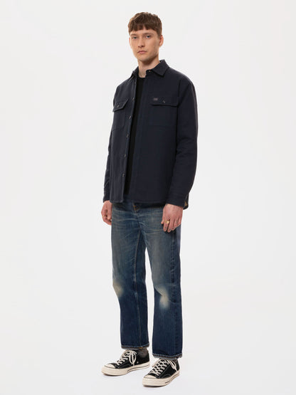 Glenn Padded Shirt (Navy) - Nudie Jeans