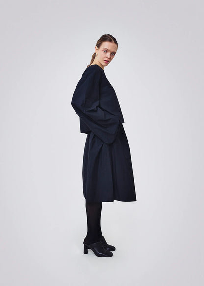 Stillesol Cotton Gather Skirt /Black