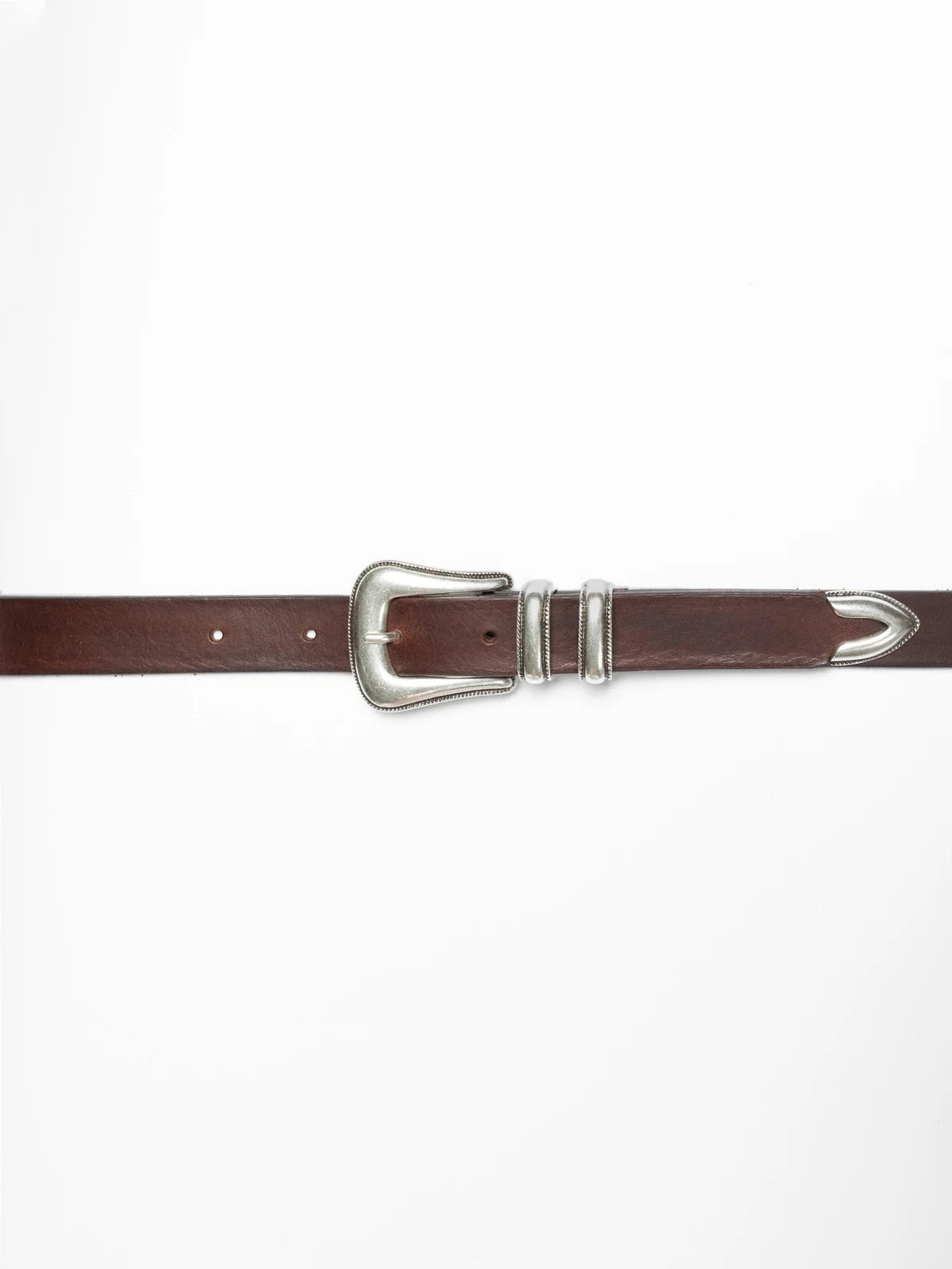 Western Silver Belt /Dark Brown