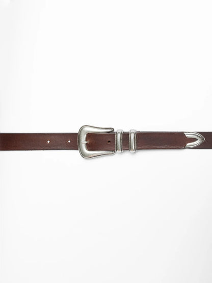 Western Silver Belt /Dark Brown
