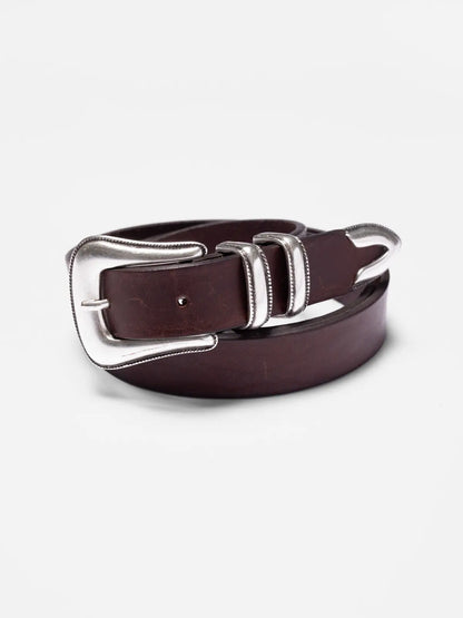 Western Silver Belt /Dark Brown