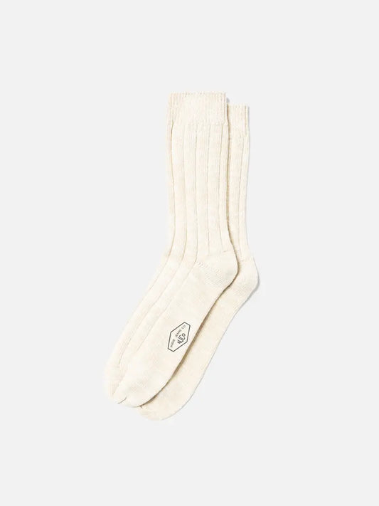 Broad Rib Socks Ecru - RES-RES
