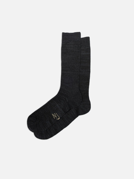 Rasmusson Mens Rib Sock /Dark Grey