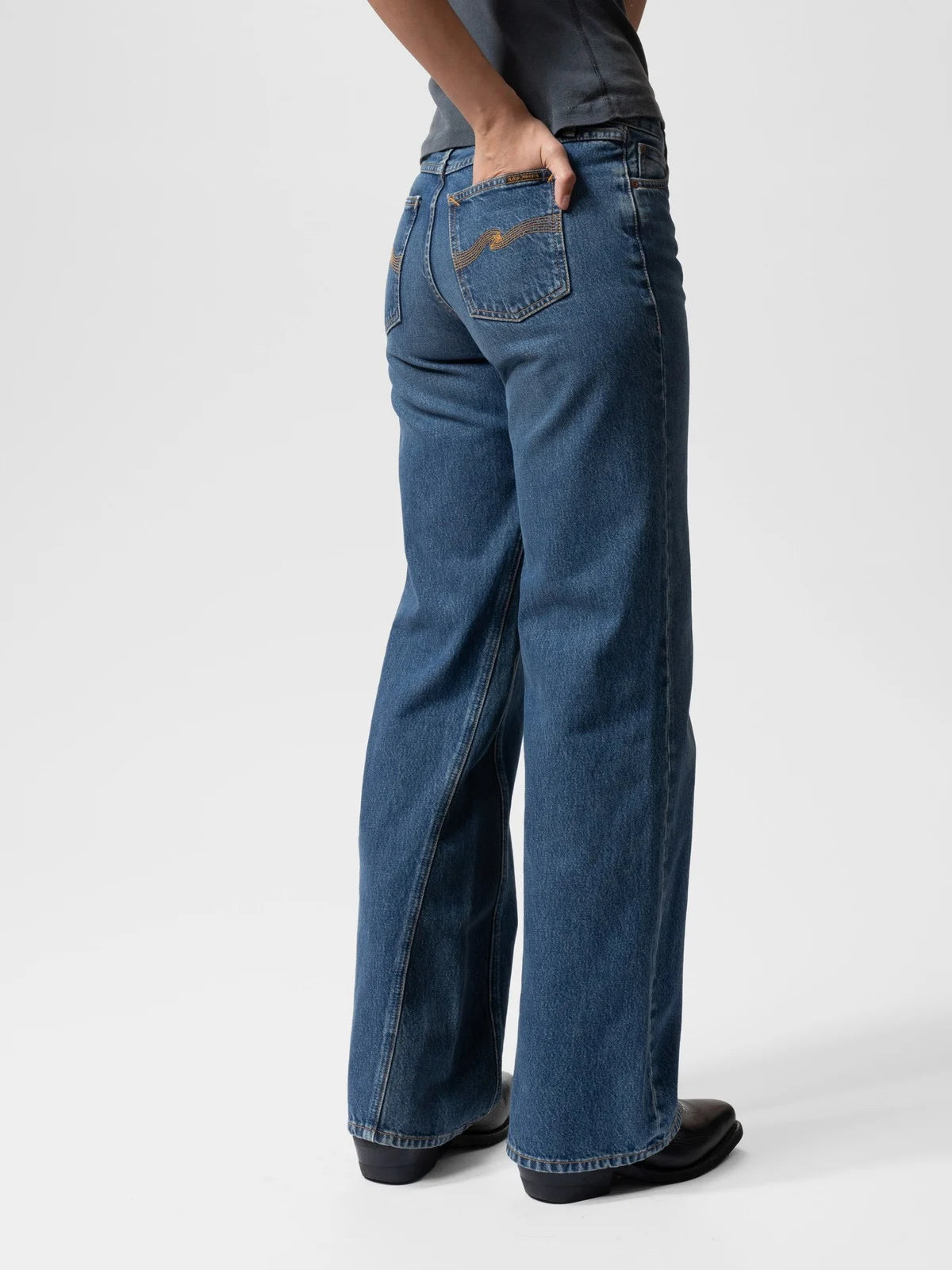 Wide Heidi (Blue Days Gusset) - Nudie Jeans