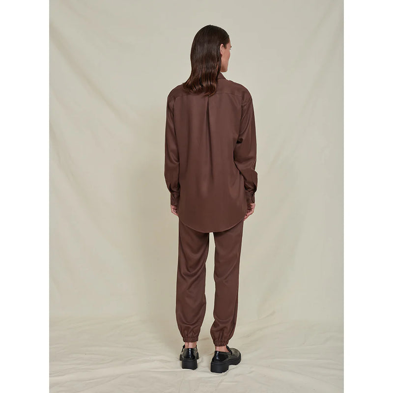 Sanne Oversize Shirt (Brown) - Schulz By Crowd