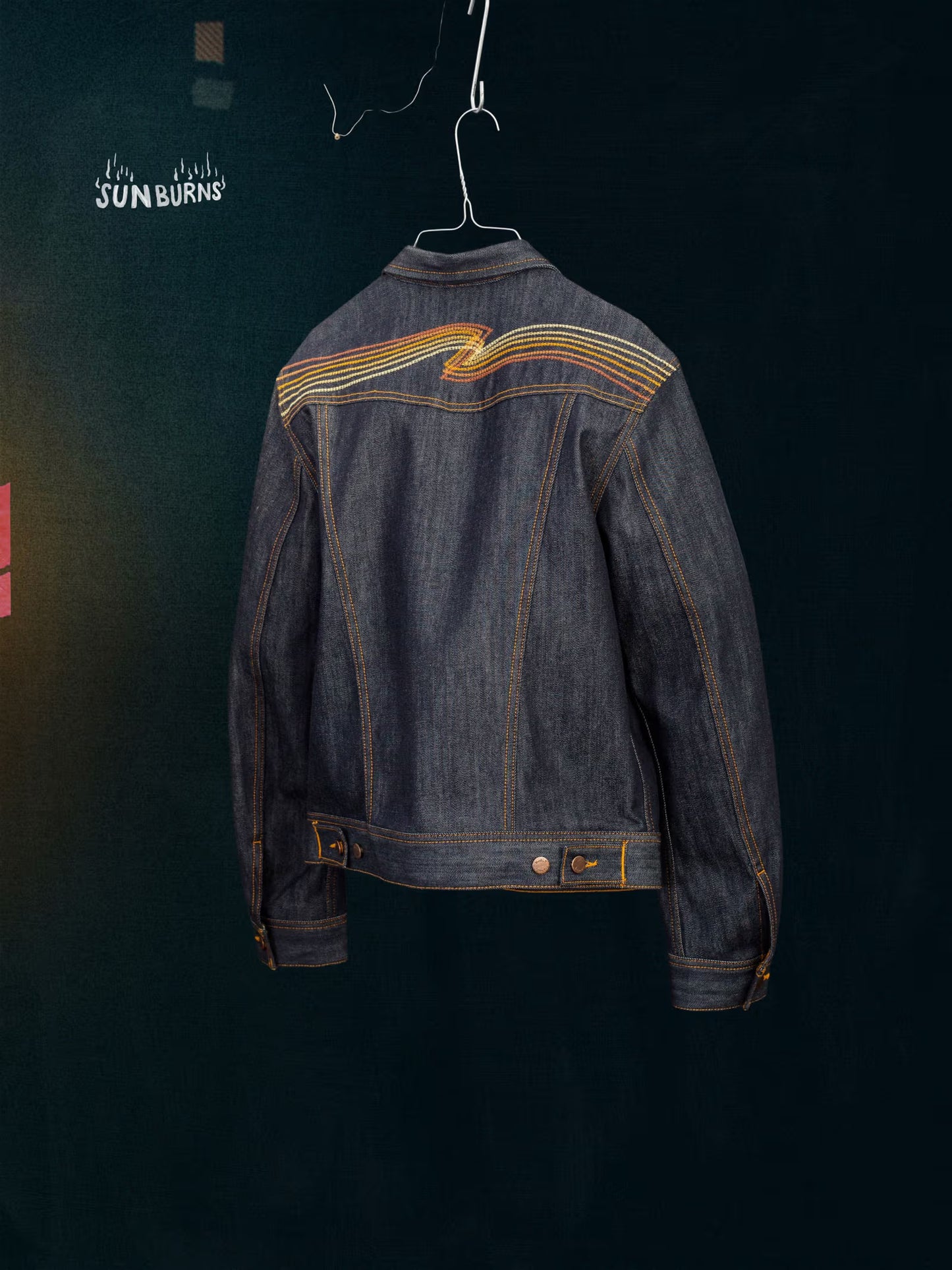 Conny Denim Jacket Sunburns (Blue) - Nudie Jeans