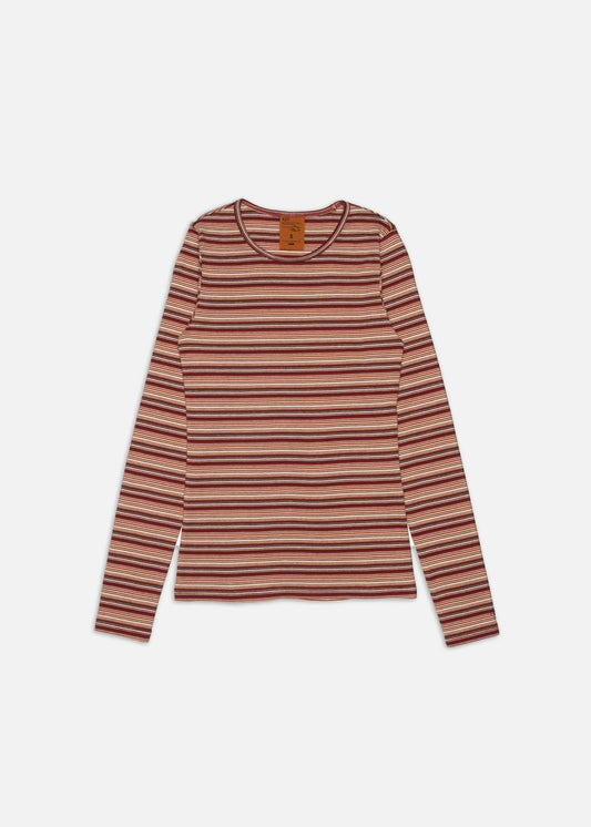 Jessy LS T-Shirt Striped Rip - Nudie Jeans