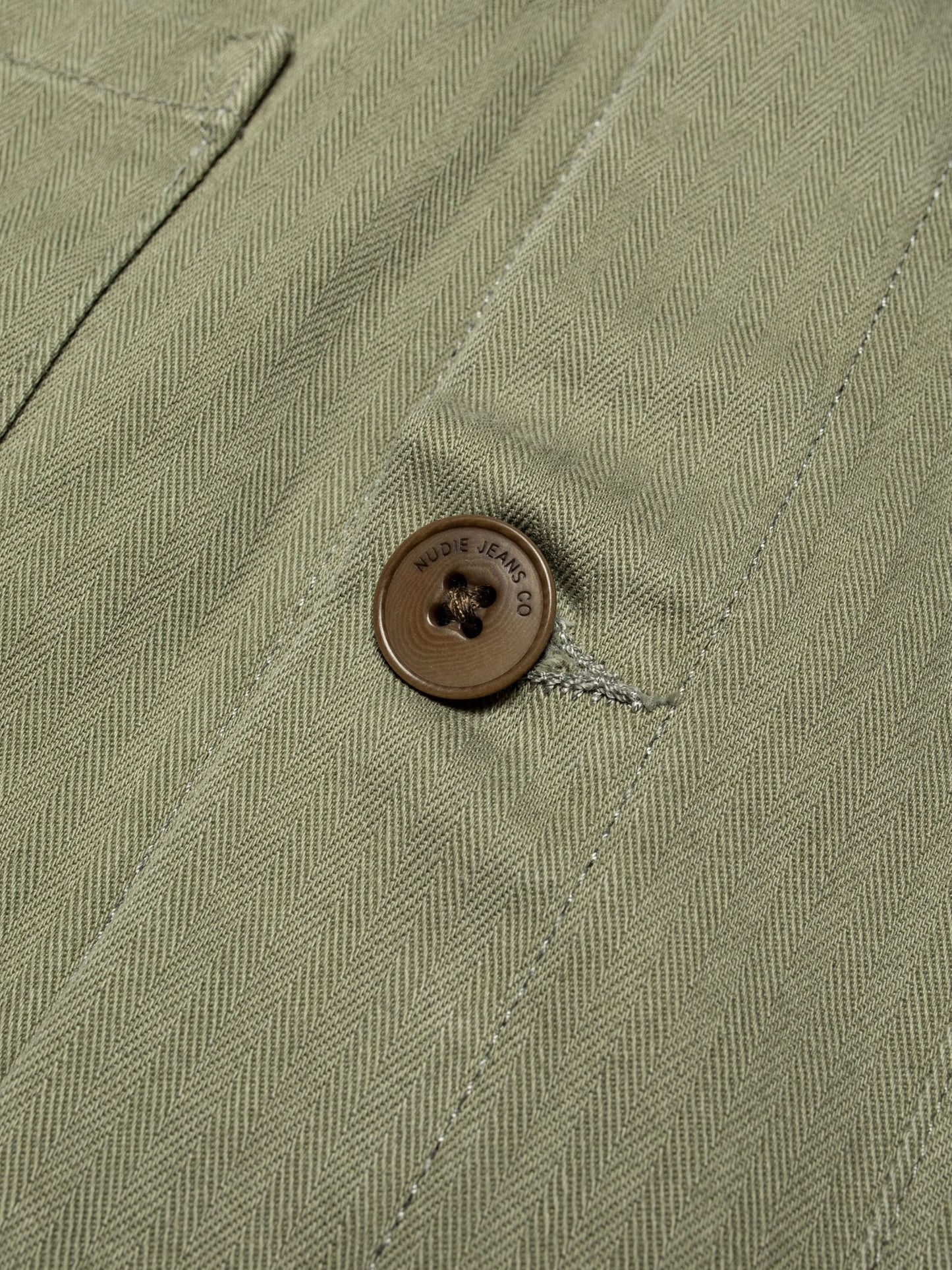 Buddy Chore Jacket Herringbone (Pale Green) - Nudie Jeans - RES-RES