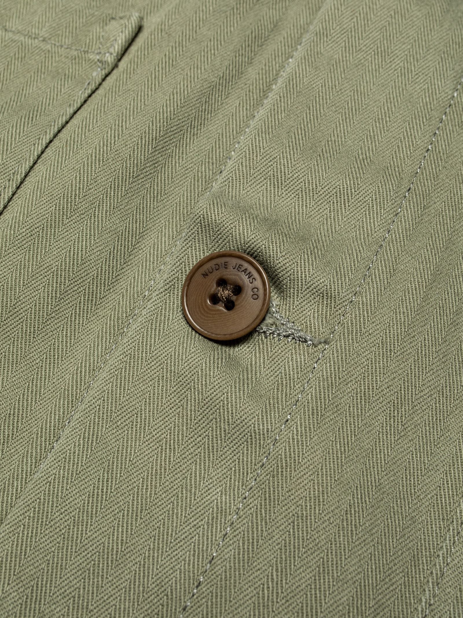 Buddy Chore Jacket Herringbone (Pale Green) - Nudie Jeans - RES-RES