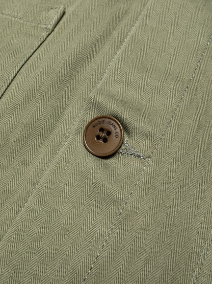 Buddy Chore Jacket Herringbone (Pale Green) - Nudie Jeans - RES-RES