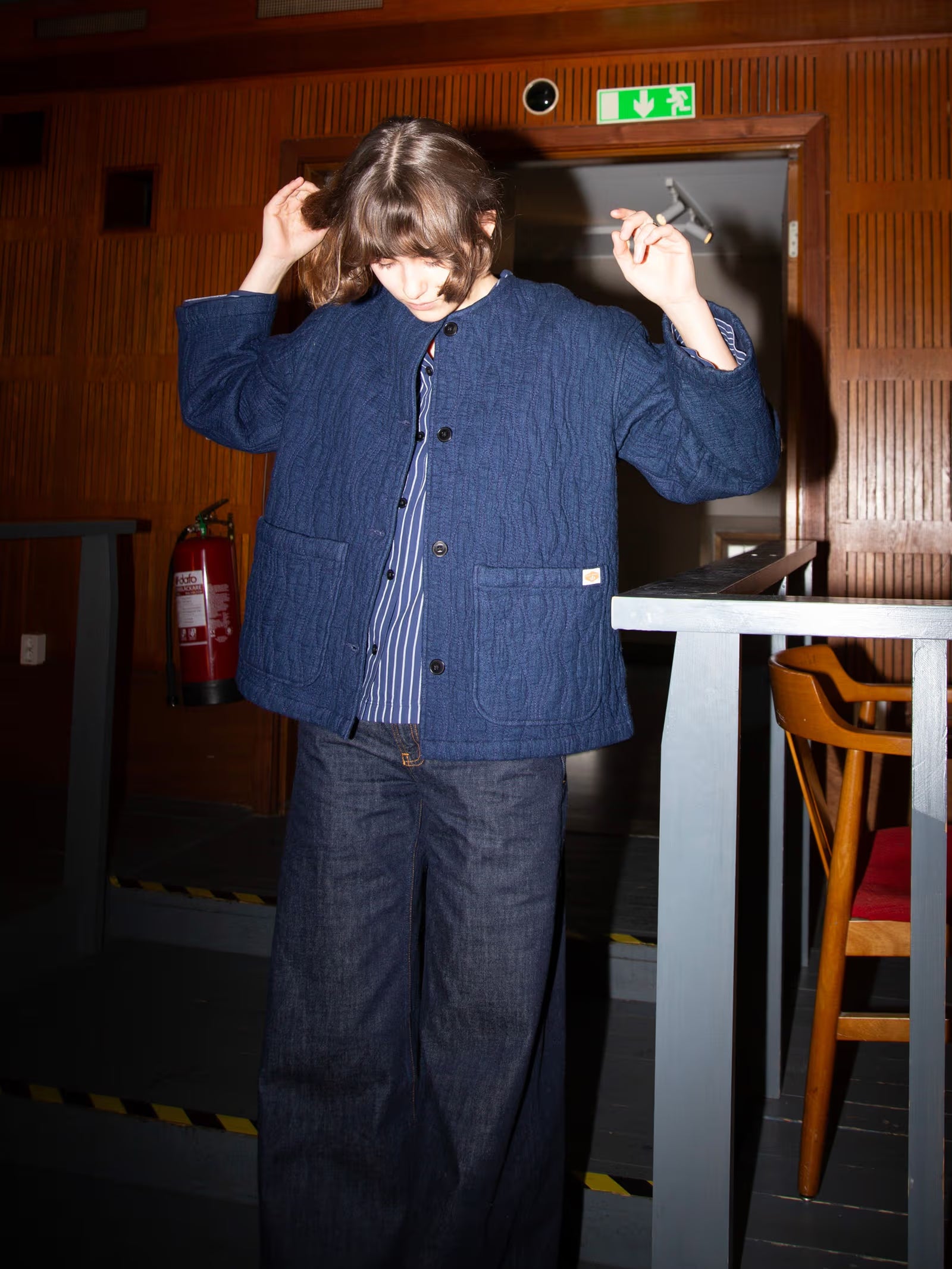 Sandra Jacket Indigo Quilt - Nudie Jeans - RES-RES