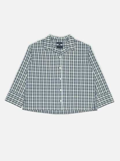 Jutta Shirt /Indigo Seersucker