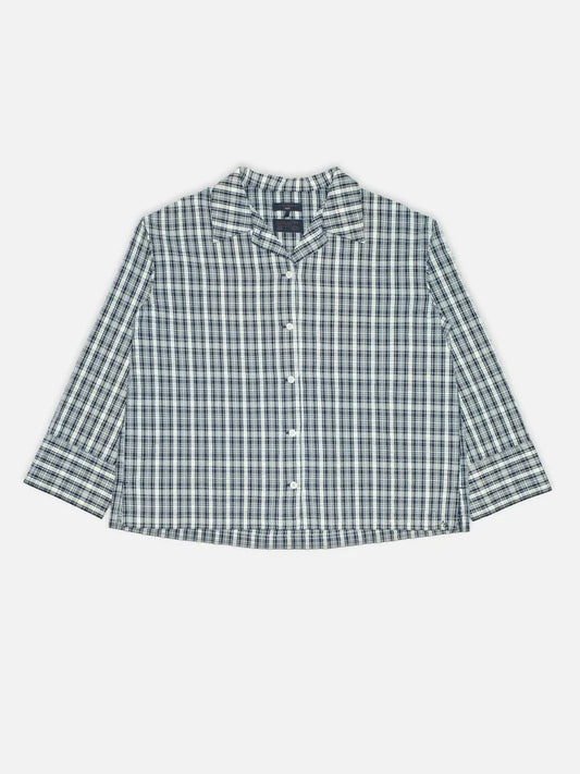 Jutta Shirt Indigo Seersucker