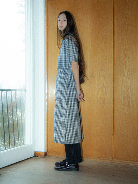 Ronja Dress Indigo Seersucker - RES-RES