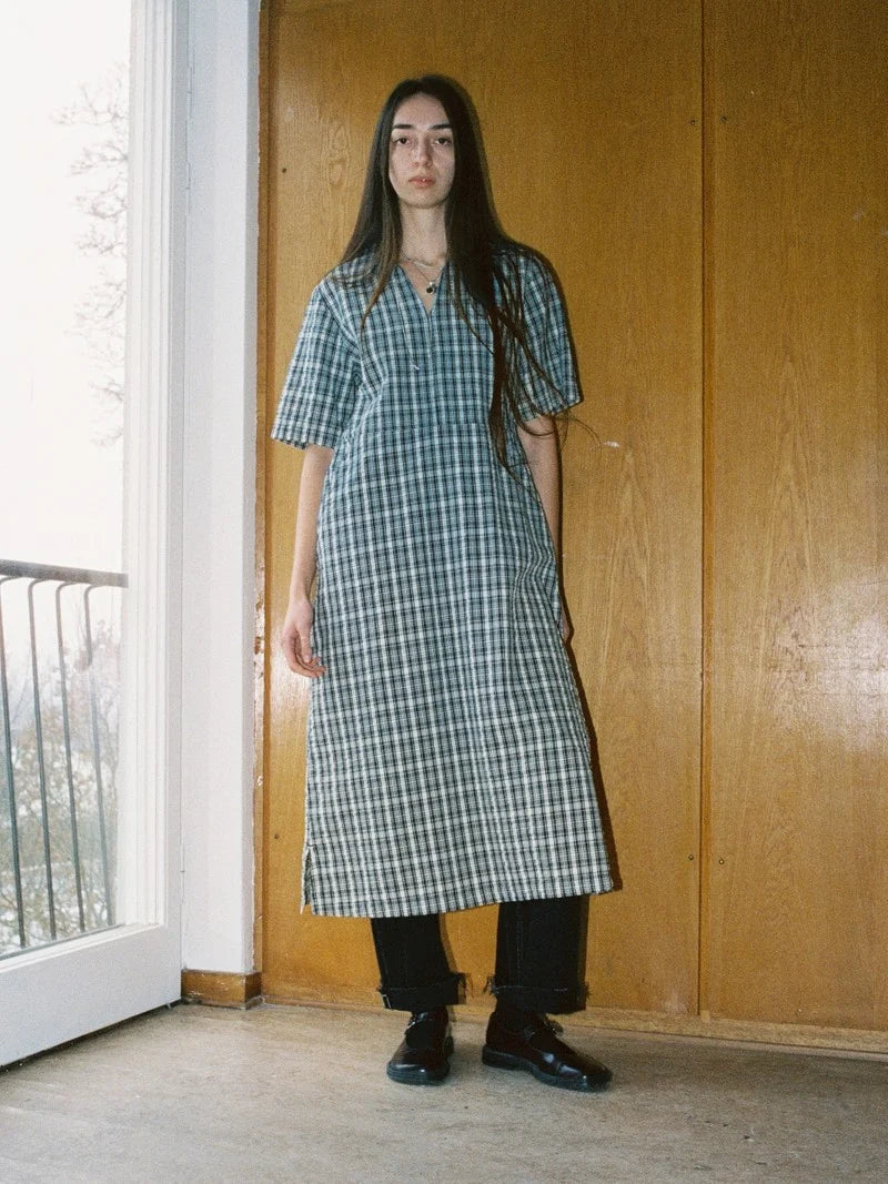 Ronja Dress Indigo Seersucker - RES-RES