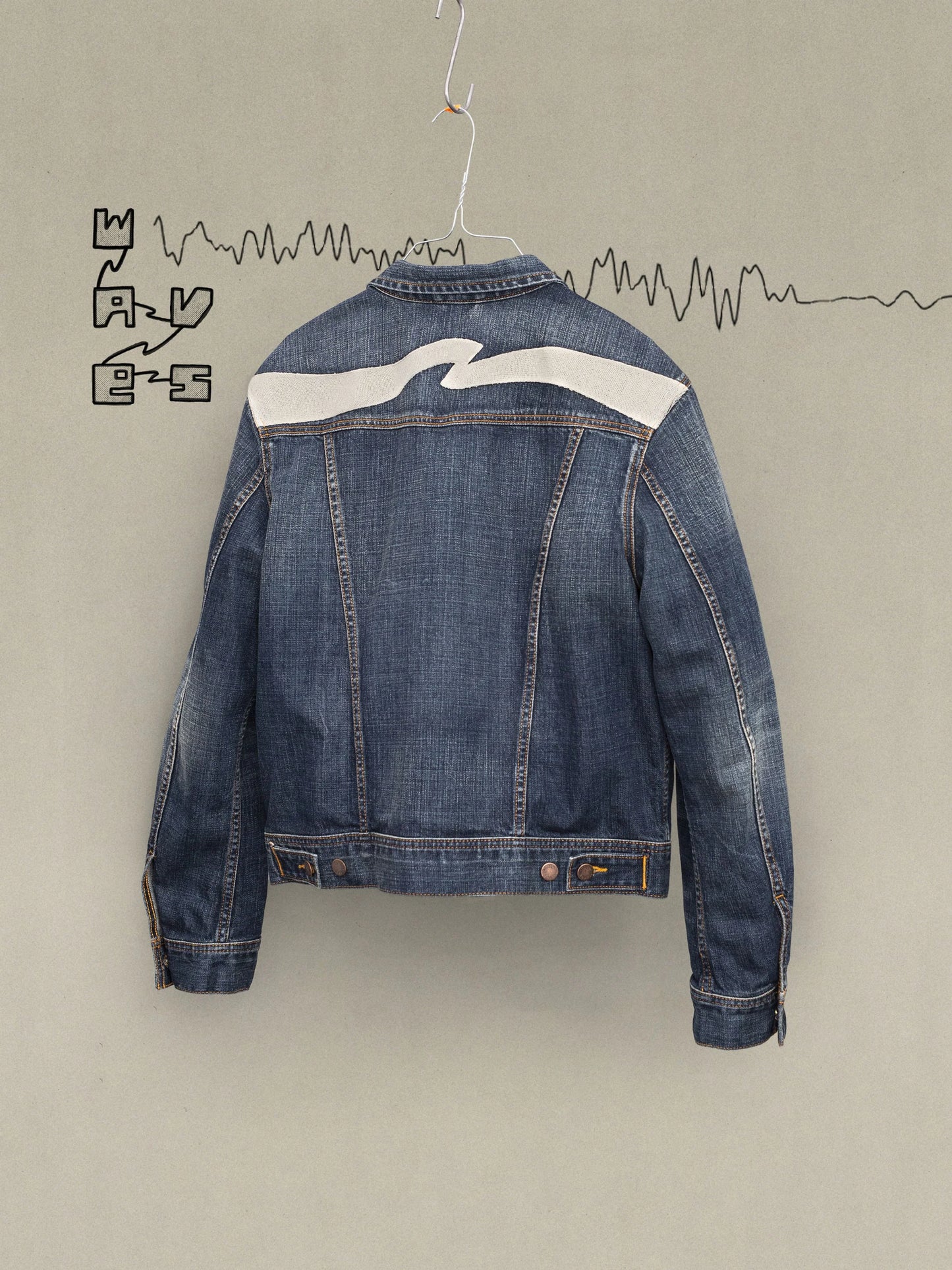 Conny Denim Jacket Big Wave /Blue