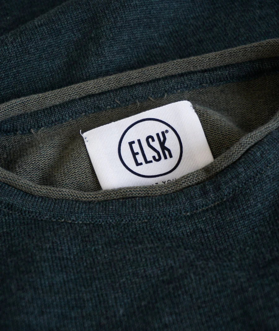 Lønnerup Herre Strik Dobbelt Strikket (Mos) - ELSK
