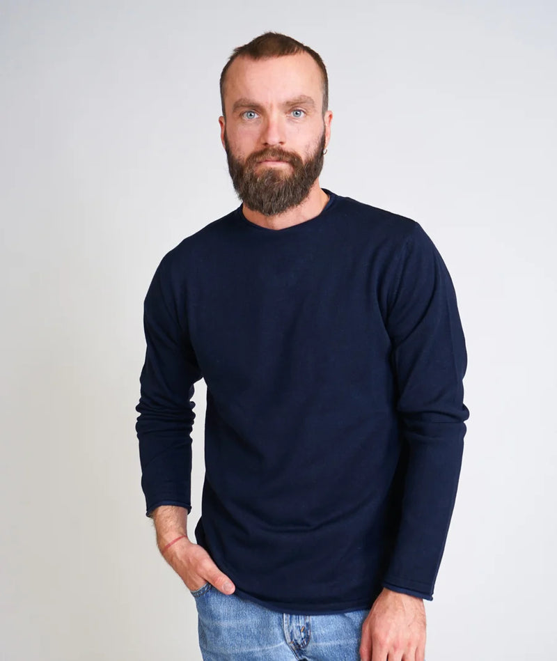 Lønnerup Mens Knit Double Knitted (Navy) - ELSK