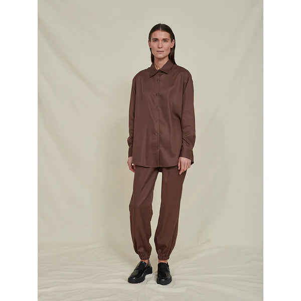 Sanne Oversize Shirt (Brown) - Schulz By Crowd