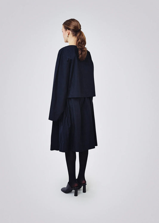 Stillesol Cotton Gather Skirt /Sort