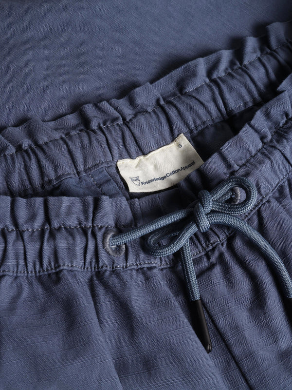 Boardwalk Slub Shorts With Elastic Waist - GOTS/Vegan (Vintage Indigo)