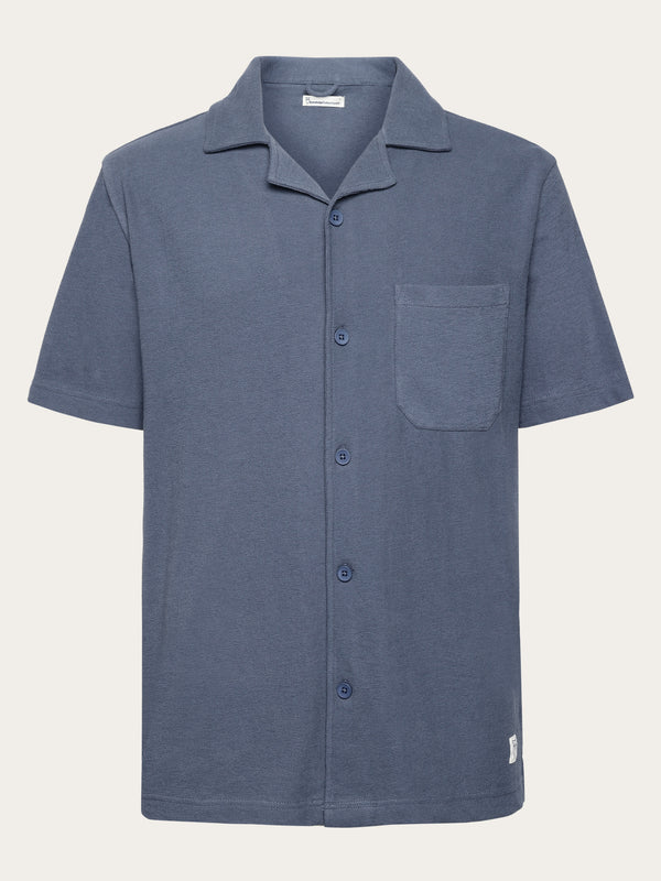Box Fit Short Sleeve Bouclé - GOTS/Vegan (Vintage Indigo)